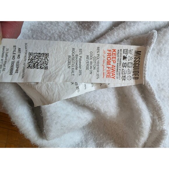 Missguided Light Gray Long Sleeve Oversized Half-Zip Pullover Sweatshirt Dress - Picture 8 of 8